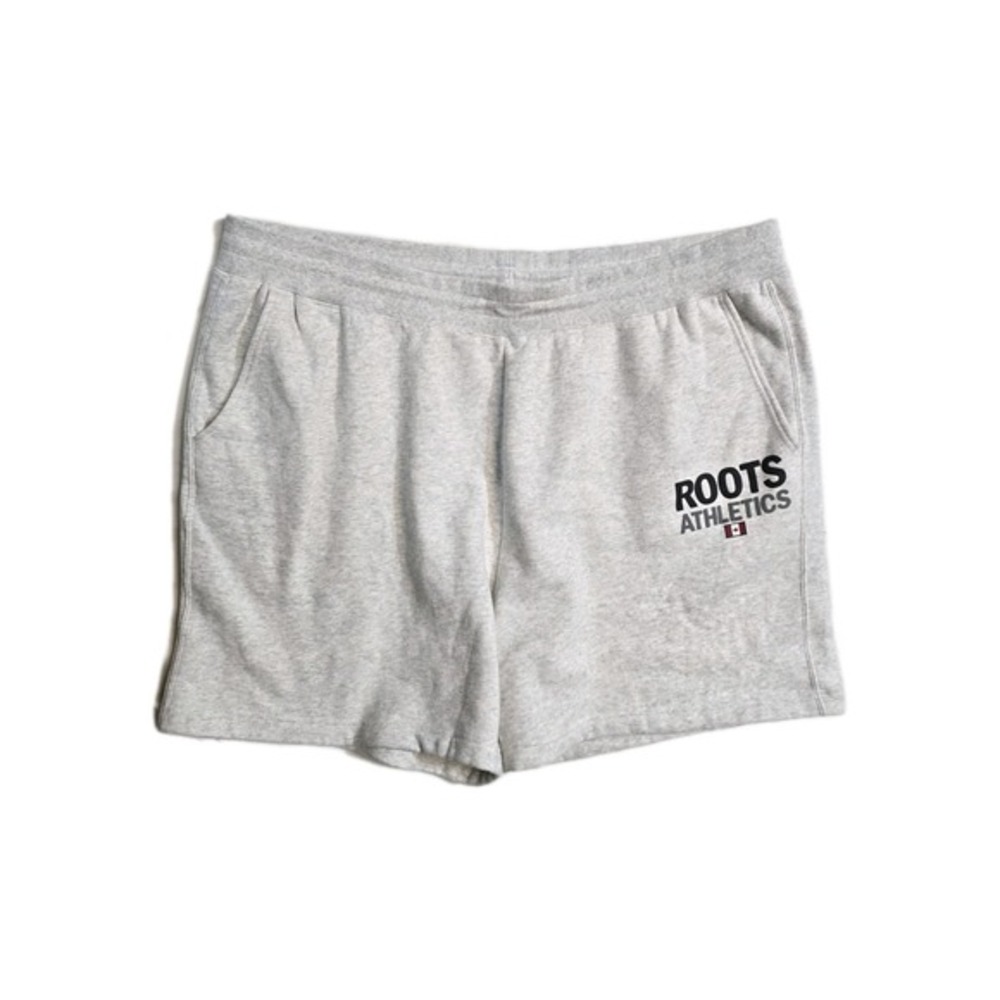 Roots‎ Men's Sweat Shorts Gray Drawstrings  2XL Organic Cotton
